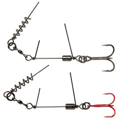 Оснащення Savage Gear SS Corkscrew Stinger 3G 1X #2/0 35kg Red + BN (2 шт/уп)
