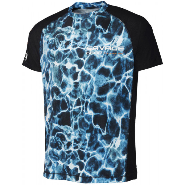 Футболка Savage Gear Marine UV T-Shirt M к:sea blue