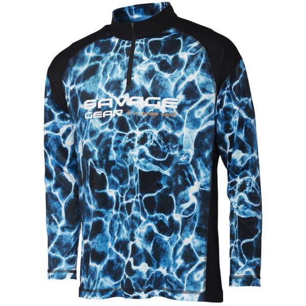 Реглан Savage Gear Marine UV Long Sleeve Tee L ц:sea blue