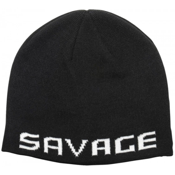 Шапка Savage Gear Logo Beanie One size ц:black/white
