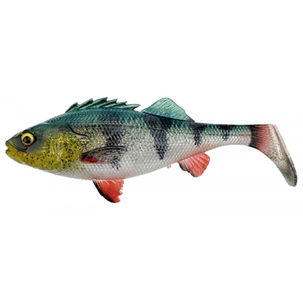 Силікон Savage Gear 4D Perch Shad 125mm 20.0g Green Silver (поштучно)