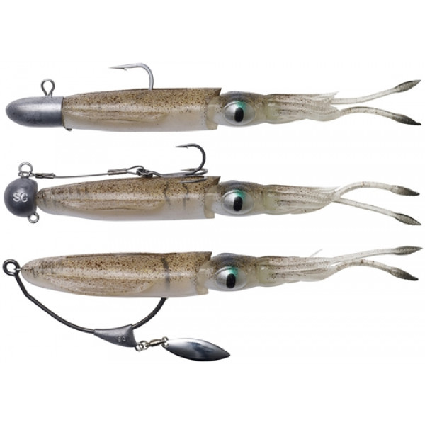 Silicone Savage Gear 3D Swim Squid 95mm 5.0g Green Eye (4 pcs/pack)