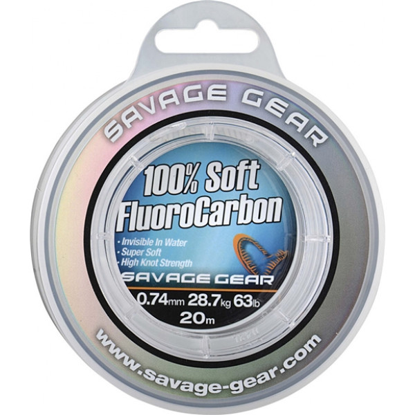 Флюорокарбон Savage Gear Soft Fluorocarbon 15m 0.81mm 33.0kg Clear