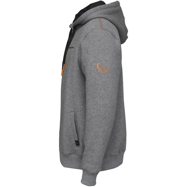 Реглан Savage Gear Classic Zip Hoodie M ц:grey melange