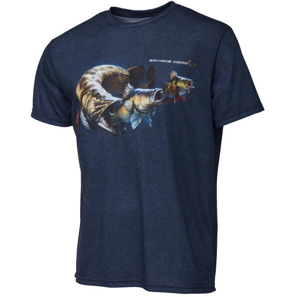 Футболка Savage Gear Cannibal T-Shirt XXL ц:blue