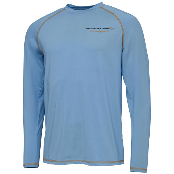 Реглан Savage Gear Aqua UV Long Sleeve Tee XL ц:bonnie blue