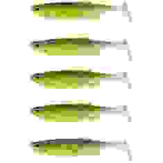 Silicone Savage Gear Fat Minnow T-Tail 130mm 20.0g Green Pearl Yellow (5 pcs/pack)