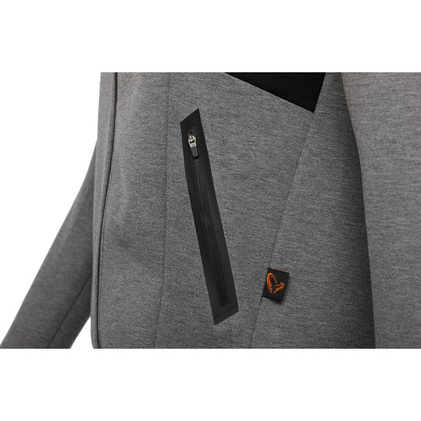 Реглан Savage Gear Tec-Foam Zip Hoodie M к:dark grey melange