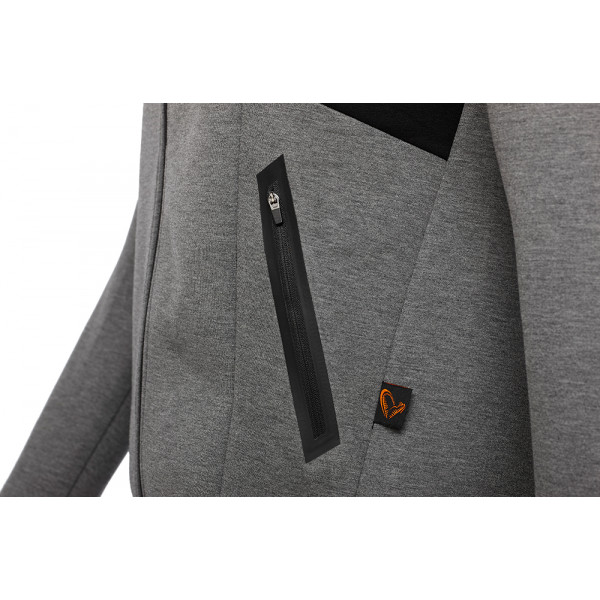 Реглан Savage Gear Tec-Foam Zip Hoodie L к:dark grey melange