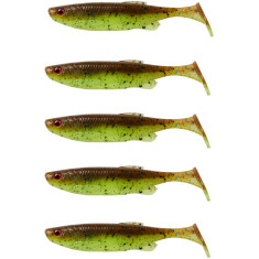 Силікон Savage Gear Fat Minnow T-Tail 75mm 5.0g Chartreuse Pumpkin (5 шт/уп)