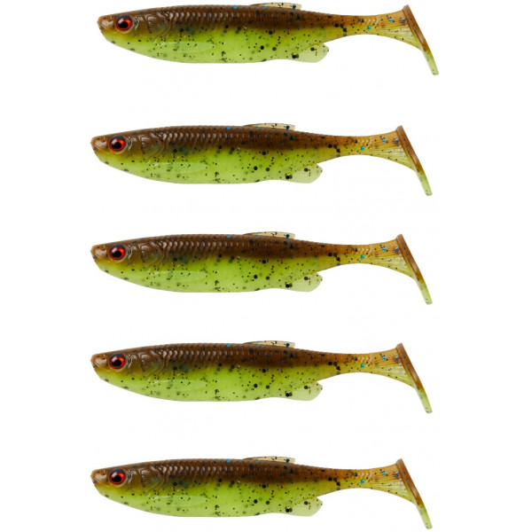 Силикон Savage Gear Fat Minnow T-Tail 75mm 5.0g Chartreuse Pumpkin (5 шт/уп)