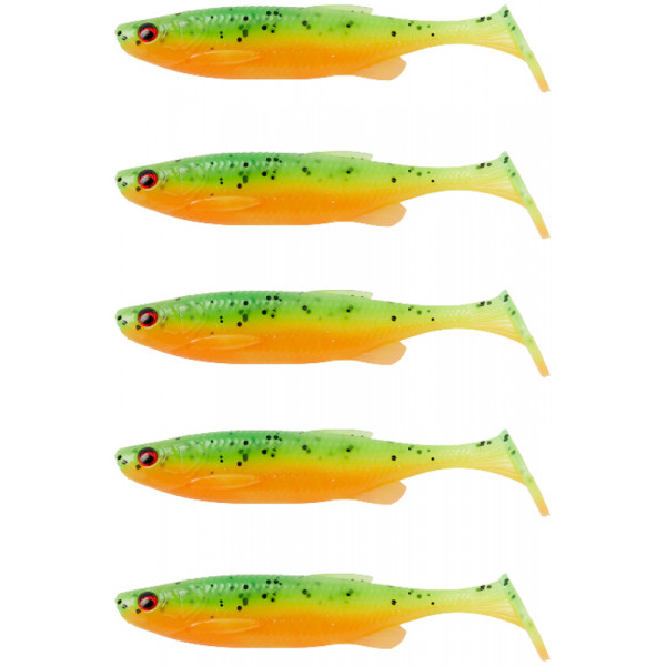 Силікон Savage Gear Fat Minnow T-Tail 90mm 7.0g Firecracker (5 шт/уп)