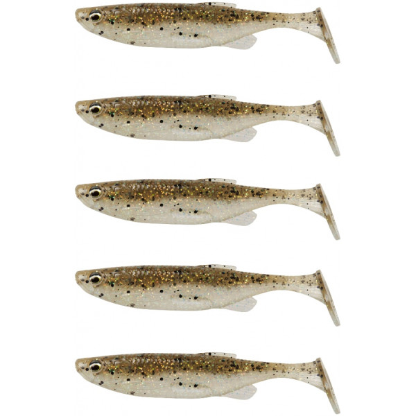 Silicone Savage Gear Fat Minnow T-Tail 130mm 20.0g Holo Baitfish (5 pcs/pack)