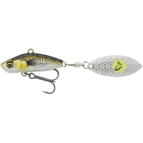 Тейл-спінер Savage Gear 3D Sticklebait Tailspin 65mm 9.0g Green Silver Ayu