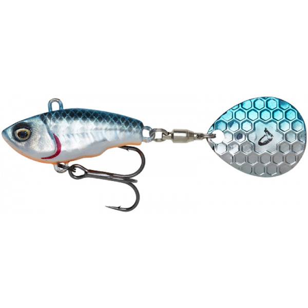 Тейл-спінер Savage Gear Fat Tail Spin 55mm 9.0g Blue Silver