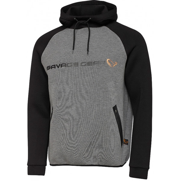 Реглан Savage Gear Tec-Foam Hoodie L ц:dark grey melange