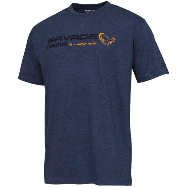 Футболка Savage Gear Signature Logo T-Shirt S ц:blue melange