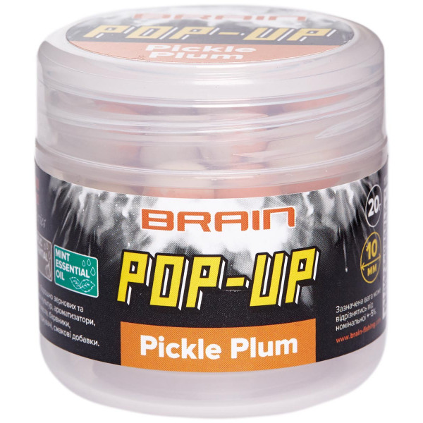 Бойлы Brain Pop-Up F1 Pickle Plum (слива с чесноком) 10mm 20g