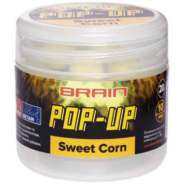 Бойлы Brain Pop-Up F1 Sweet Corn (кукуруза) 12mm 15g