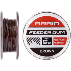 Амортизирующая резина Brain Feeder Gum 0.6mm 8lb/4kg (5m) ц:коричневый