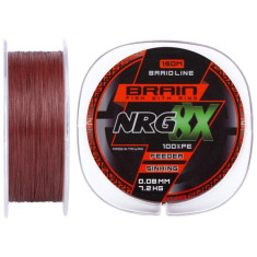 Шнур Brain NRG 8X sinking, 150m, 0.08mm 7.2kg ц:brown Шнур Brain NRG 8X sinking, 150m, 0.08mm 7.2kg ц:brown