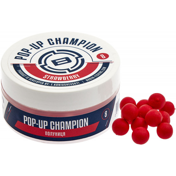 Бойли Brain Champion Pop-Up Strawberry (полуниця) 8mm 34g