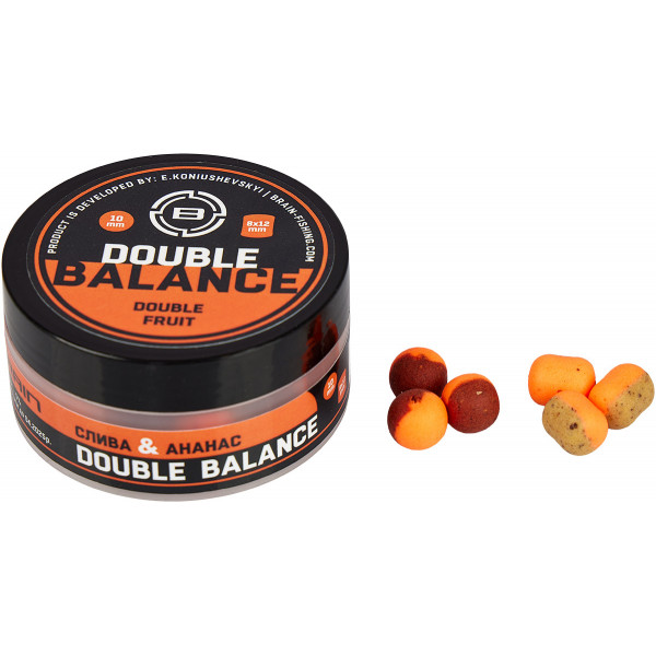 Бойли Brain Double Balance Double Fruit (cлива + ананас) 10+8х12mm