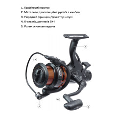 Катушка Brain Apex Double Baitrunner 4000