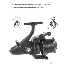 Катушка Brain Battle 5000, 5.1:1, 6+1BB Screw Handle