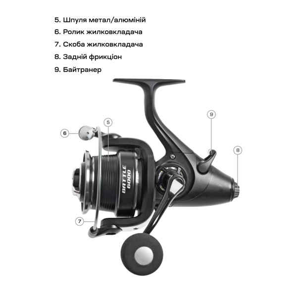 Катушка Brain Battle 6000, 5.1:1, 6+1BB Screw Handle