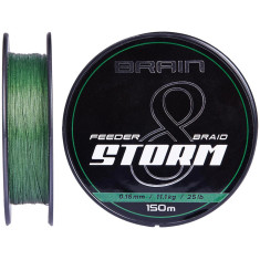Шнур Brain Storm 8X (green) 150m 0.12mm 16lb/7.4kg Шнур Brain Storm 8X (green) 150m 0.12mm 16lb/7.4kg