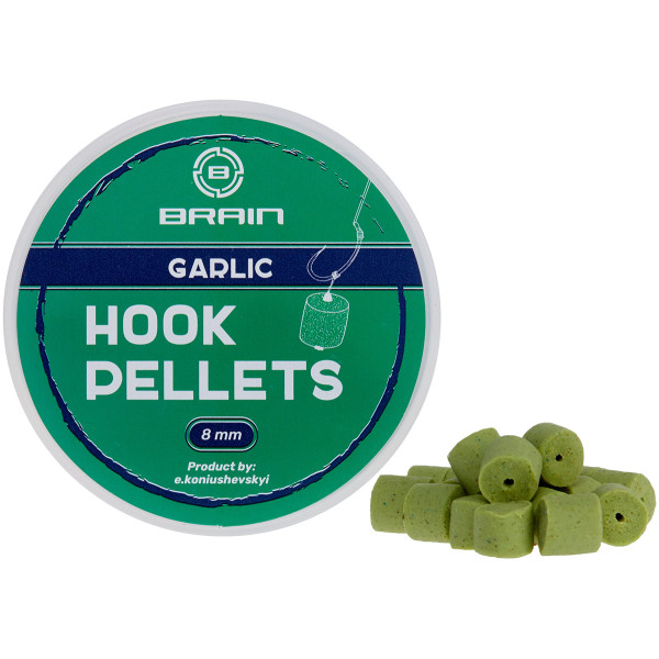 Пелети Brain Hook Pellets Garlic (часник) 8mm 70g