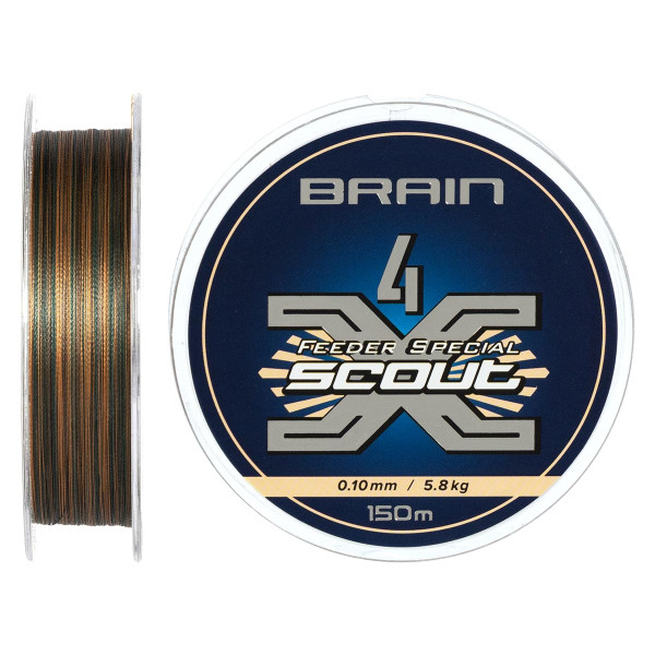 Шнур Brain Scout 4X 150m (camo) 0.100mm 5.8kg