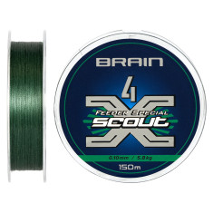 Шнур Brain Scout 4X 150m (deep green) 0.100mm 5.8kg