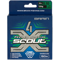 Шнур Brain Scout 4X 150m (deep green) 0.100mm 5.8kg