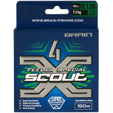 Шнур Brain Scout 4X 150m (deep green) 0.128mm 7.2kg