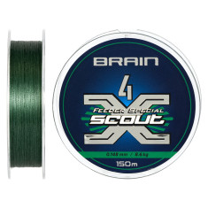 Шнур Brain Scout 4X 150m (deep green) 0.148mm 8.6kg