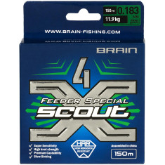 Шнур Brain Scout 4X 150m (deep green) 0.183mm 11.9kg