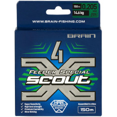 Шнур Brain Scout 4X 150m (deep green) 0.205mm 14.6kg