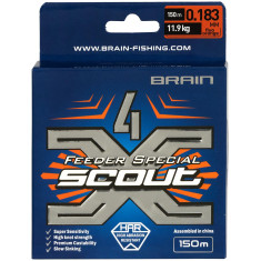 Шнур Brain Scout 4X 150m (fluoro Orange) 0.183mm 11.9kg