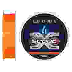 Шнур Brain Scout 4X 150m (fluoro Orange) 0.205mm 14.6kg