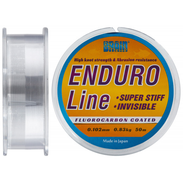 Line Brain Enduro 50 m 0,102 mm # 0.4, 0.83 kg, 1.8 lb, color: smoke