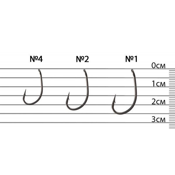 Крючок Brain Curve Shank 1, 8 шт/уп