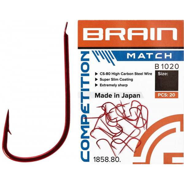 Крючок Brain Match B1020 #16 (20 шт/уп) ц:red