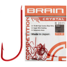 Крючок Brain Crystal B2011 #12 (20 шт/уп) ц:red