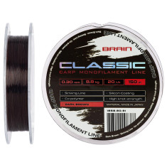 Волосінь Brain Classic Carp Line (dark brown) 150m 0.30mm 20lb 8.8kg