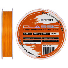 Волосінь Brain Classic Carp Line (solid orange) 300m 0.35mm 25lb 10.7kg