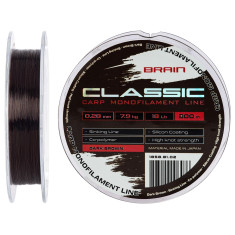 Волосінь Brain Classic Carp Line (dark brown) 300m 0.28mm 18lb 7.9kg