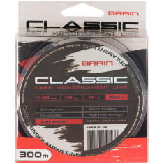 Волосінь Brain Classic Carp Line (dark brown) 300m 0.28mm 18lb 7.9kg