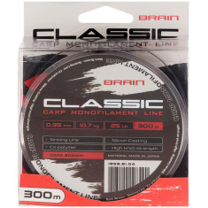 Волосінь Brain Classic Carp Line (dark brown) 300m 0.35mm 25lb 10.7kg